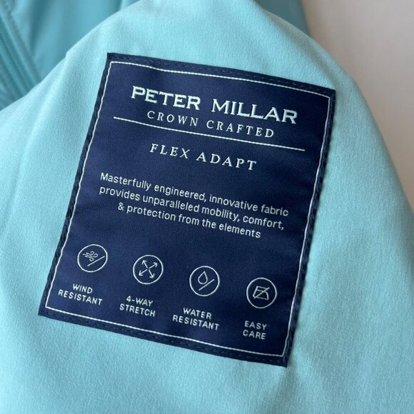 Peter Millar Men ‘s golf flex adapt wind shell jacket , Light blue, Size L F42 - Picture 9 of 11